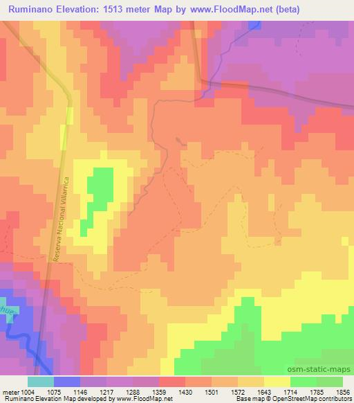 Ruminano,Chile Elevation Map