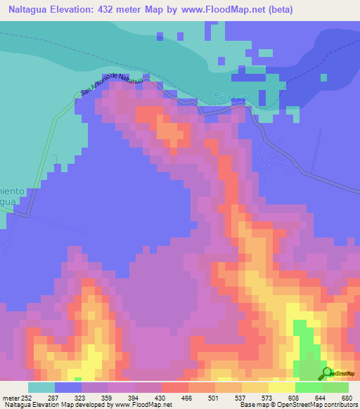 Naltagua,Chile Elevation Map