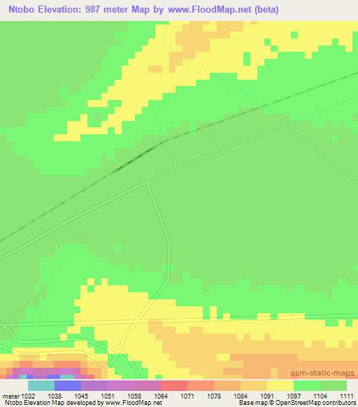 Ntobo,Congo (Kinshasa) Elevation Map