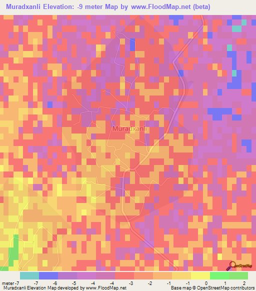 Muradxanli,Azerbaijan Elevation Map