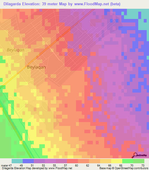 Dilagarda,Azerbaijan Elevation Map