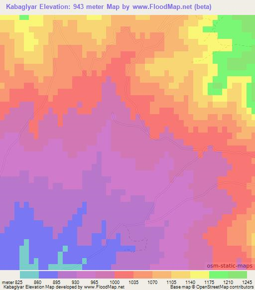 Kabaglyar,Azerbaijan Elevation Map