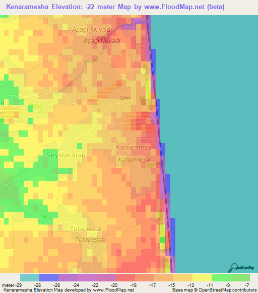 Kenaramesha,Azerbaijan Elevation Map