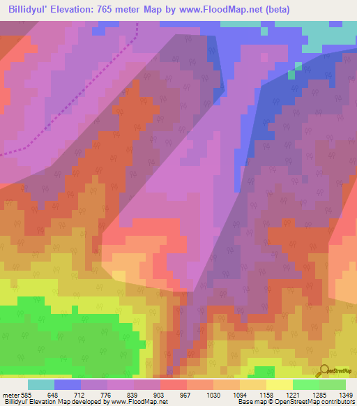 Billidyul',Azerbaijan Elevation Map