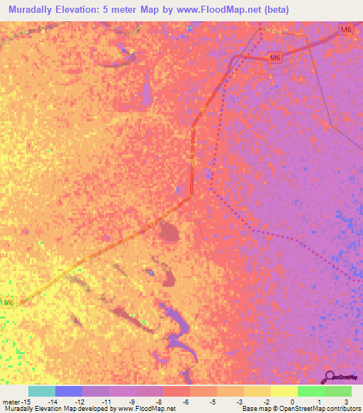 Muradally,Azerbaijan Elevation Map