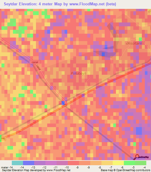 Seytdar,Azerbaijan Elevation Map
