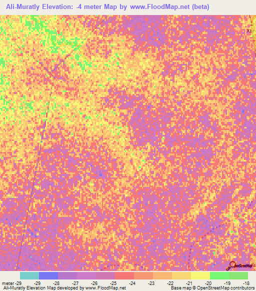 Ali-Muratly,Azerbaijan Elevation Map