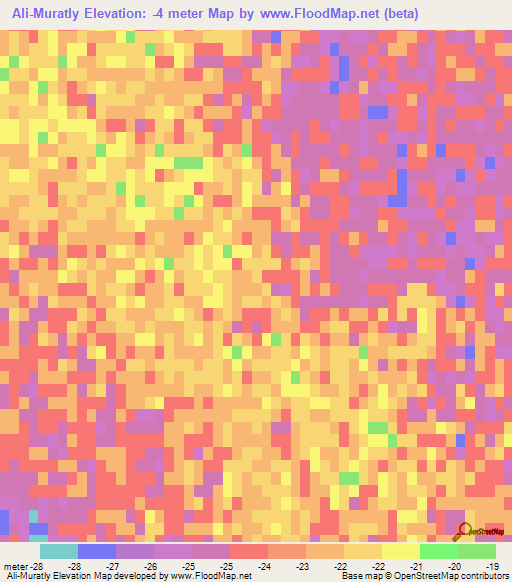 Ali-Muratly,Azerbaijan Elevation Map