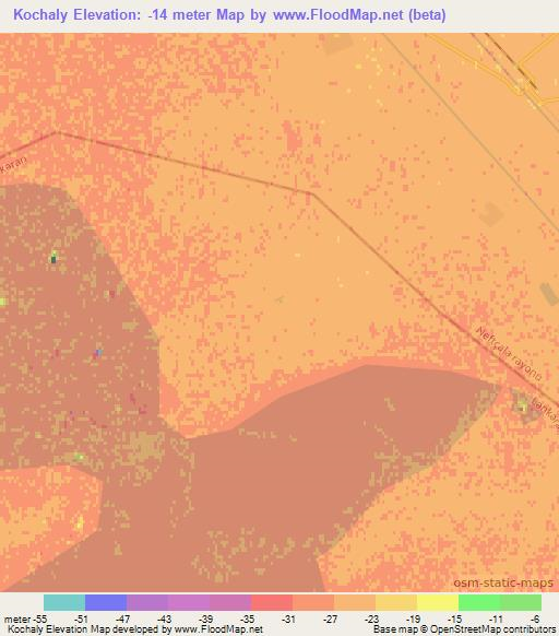 Kochaly,Azerbaijan Elevation Map