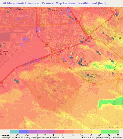 Al Muqattarah,United Arab Emirates Elevation Map