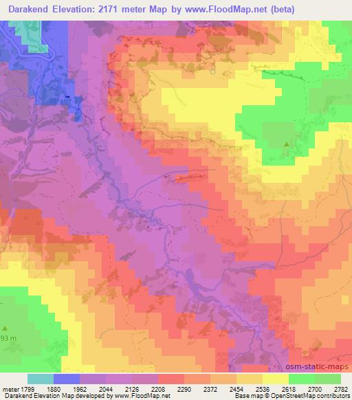 Darakend,Armenia Elevation Map