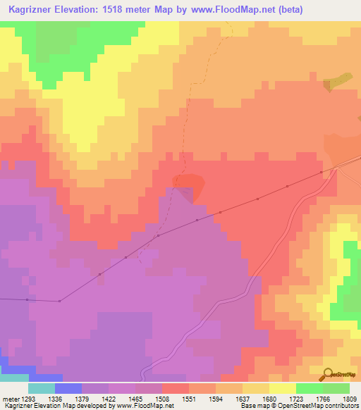 Kagrizner,Armenia Elevation Map