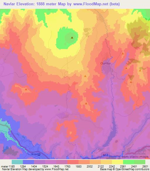 Navlar,Armenia Elevation Map