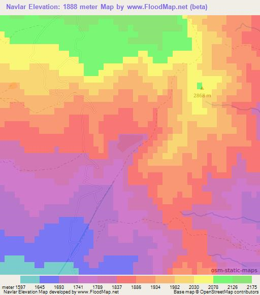 Navlar,Armenia Elevation Map