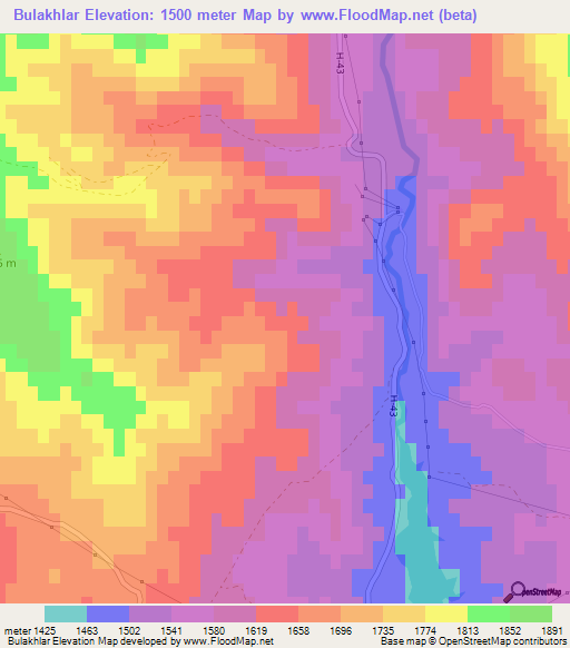 Bulakhlar,Armenia Elevation Map