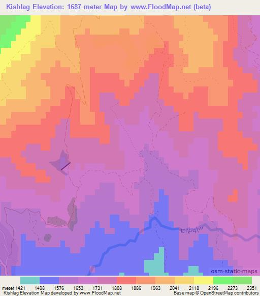 Kishlag,Armenia Elevation Map