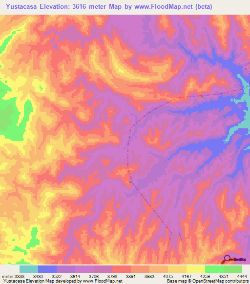 Yustacasa,Bolivia Elevation Map