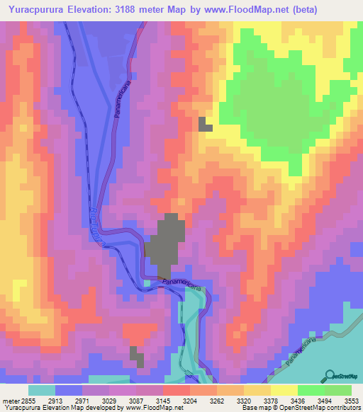 Yuracpurura,Bolivia Elevation Map