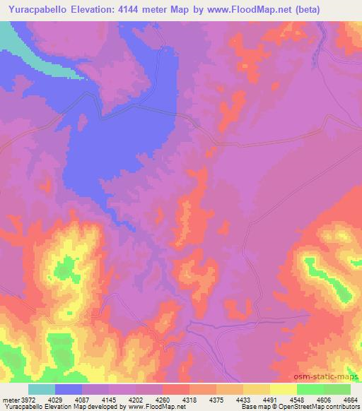 Yuracpabello,Bolivia Elevation Map