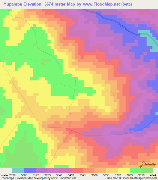 Yupampa,Bolivia Elevation Map