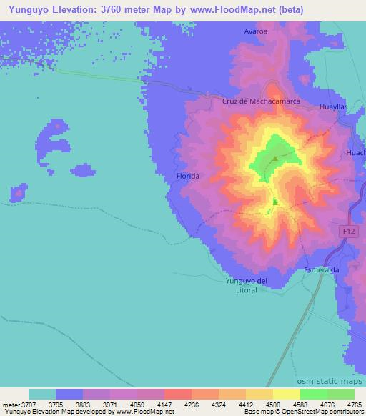 Yunguyo,Bolivia Elevation Map