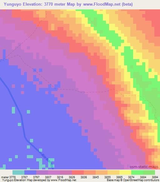 Yunguyo,Bolivia Elevation Map