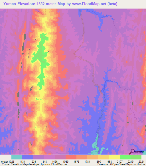 Yumao,Bolivia Elevation Map