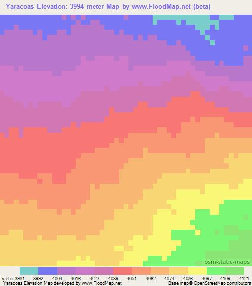 Yaracoas,Bolivia Elevation Map