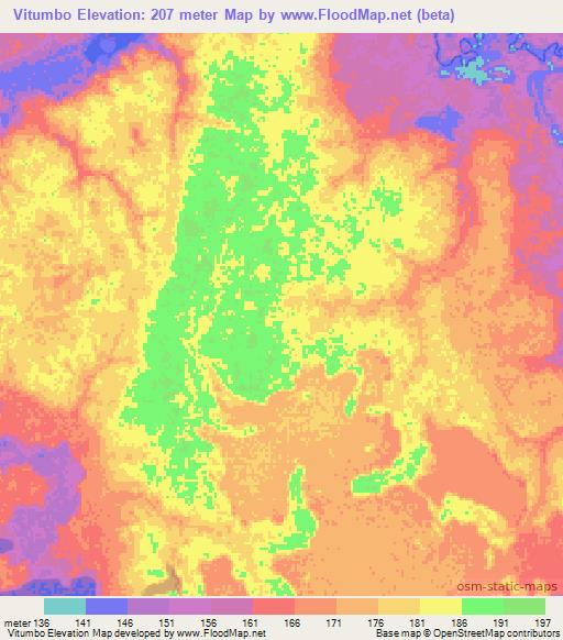 Vitumbo,Bolivia Elevation Map