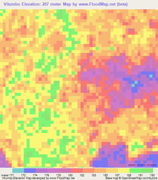 Vitumbo,Bolivia Elevation Map