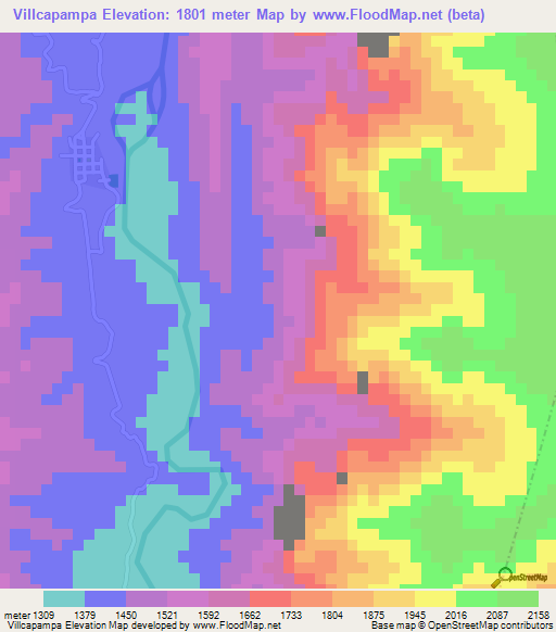 Villcapampa,Bolivia Elevation Map