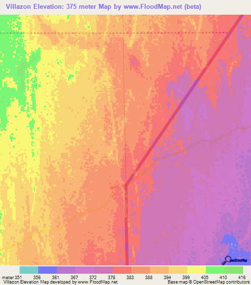 Villazon,Bolivia Elevation Map