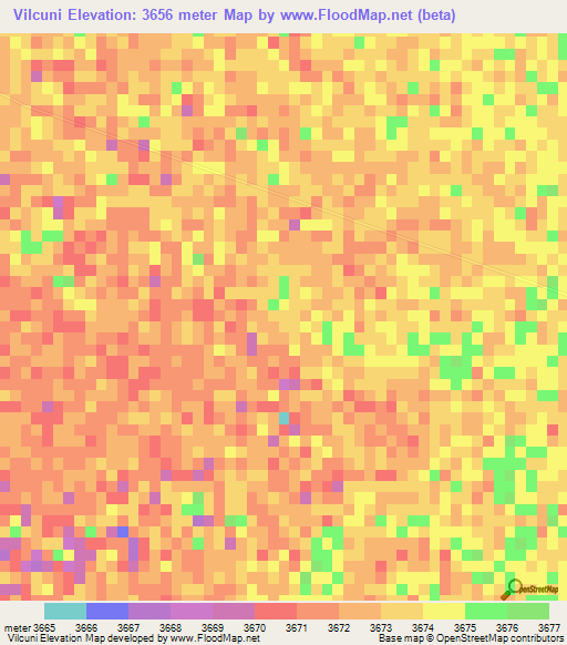 Vilcuni,Bolivia Elevation Map