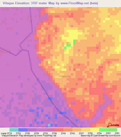 Vilaque,Bolivia Elevation Map