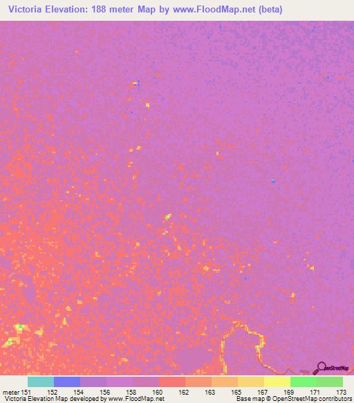 Victoria,Bolivia Elevation Map