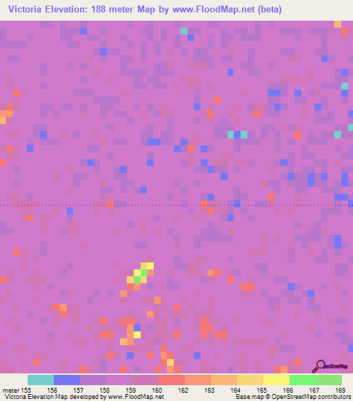 Victoria,Bolivia Elevation Map