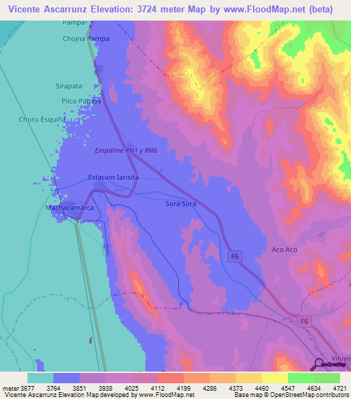 Vicente Ascarrunz,Bolivia Elevation Map