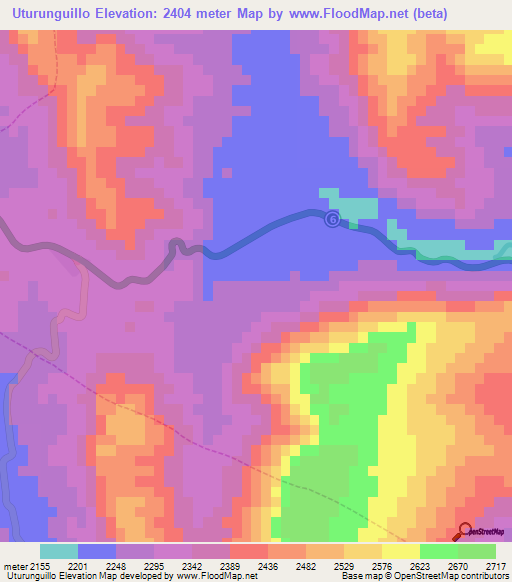 Uturunguillo,Bolivia Elevation Map