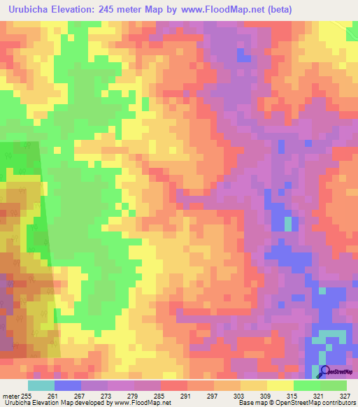 Urubicha,Bolivia Elevation Map