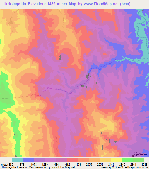 Urriolagoitia,Bolivia Elevation Map