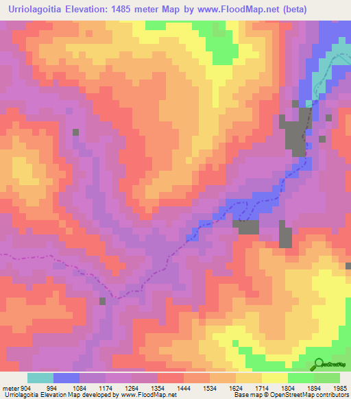 Urriolagoitia,Bolivia Elevation Map
