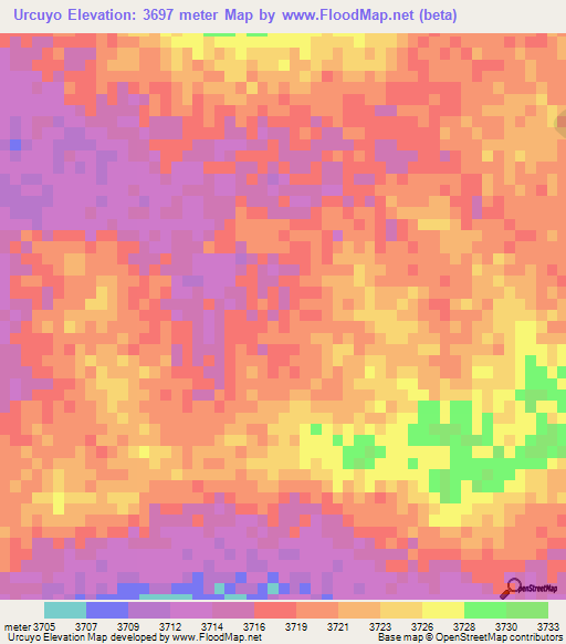 Urcuyo,Bolivia Elevation Map