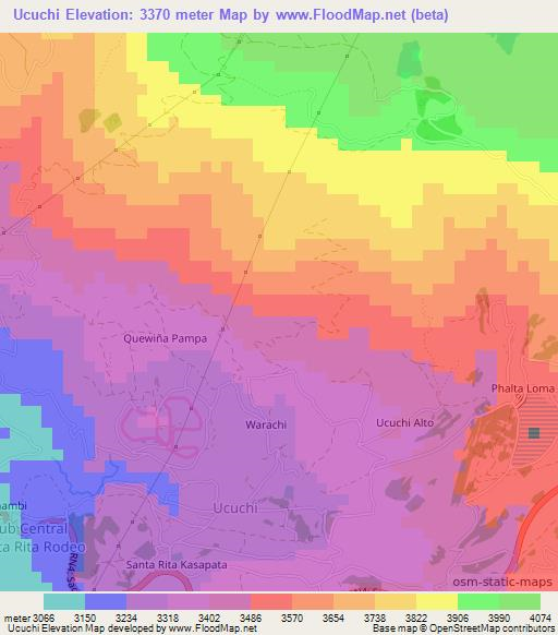 Ucuchi,Bolivia Elevation Map