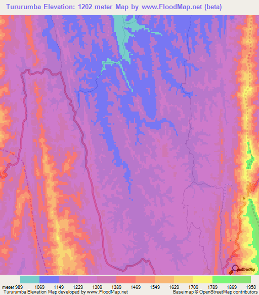 Tururumba,Bolivia Elevation Map