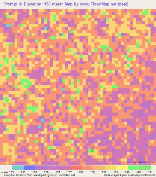 Trompillo,Bolivia Elevation Map