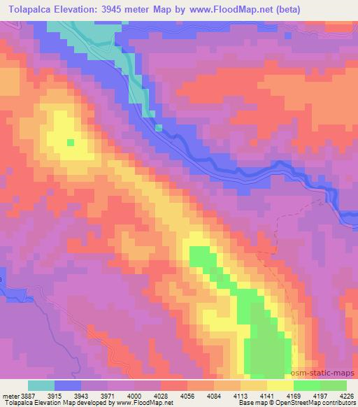 Tolapalca,Bolivia Elevation Map
