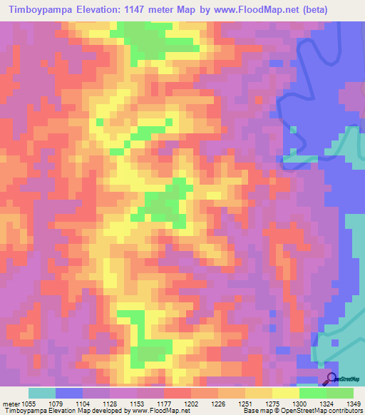 Timboypampa,Bolivia Elevation Map