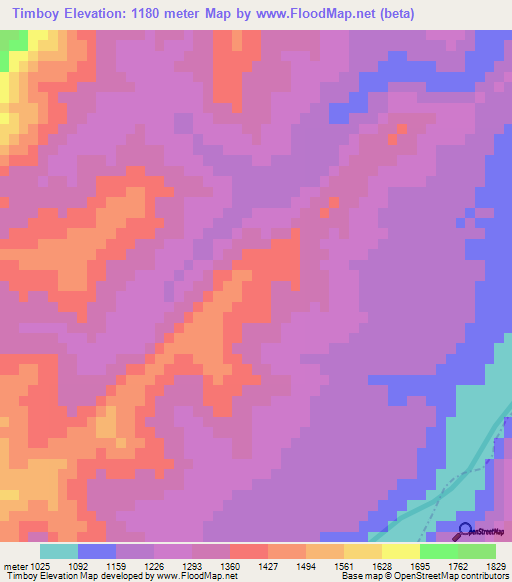 Timboy,Bolivia Elevation Map