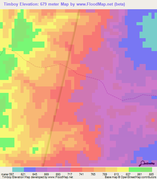 Timboy,Bolivia Elevation Map