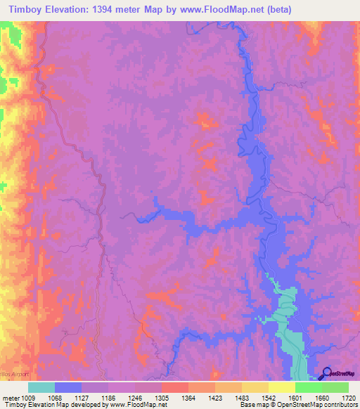 Timboy,Bolivia Elevation Map